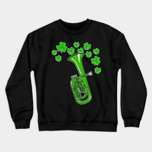 St Patrick's Day Tenor Horn Teacher Brass Player Crewneck Sweatshirt